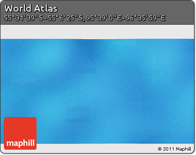 Physical 3D Map of the Area around 55° 19' 2" S, 96° 7' 30" E