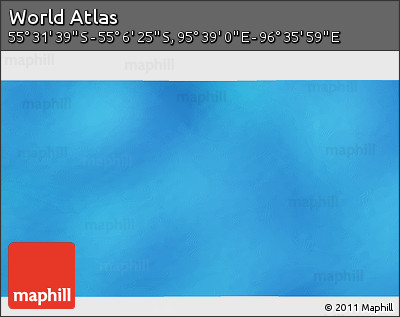 Shaded Relief 3D Map of the Area around 55° 19' 2" S, 96° 7' 30" E