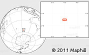 Blank Location Map of the area around 55° 19' 2" S, 96° 7' 30" E