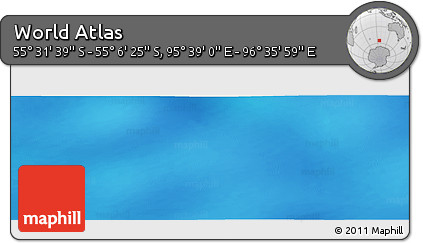 Physical Panoramic Map of the Area around 55° 19' 2" S, 96° 7' 30" E