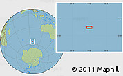 Savanna Style Location Map of the area around 55° 19' 2" S, 96° 58' 29" E