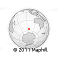 Outline Map of the Area around 55° 19' 2" S, 96° 58' 29" E, rectangular outline