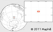 Blank Location Map of the area around 55° 19' 2" S, 99° 31' 30" E