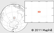 Blank Location Map of the area around 55° 41' 33" S, 100° 22' 30" E