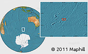 Satellite Location Map of the area around 55° 41' 33" S, 101° 13' 29" E