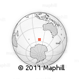 Outline Map of the Area around 55° 41' 33" S, 105° 28' 29" E, rectangular outline