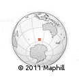 Outline Map of the Area around 55° 41' 33" S, 106° 19' 29" E, rectangular outline