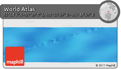 Physical Panoramic Map of the Area around 55° 41' 33" S, 106° 19' 29" E