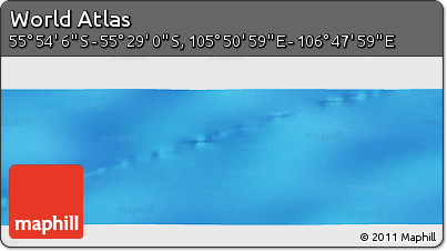 Physical Panoramic Map of the Area around 55° 41' 33" S, 106° 19' 29" E