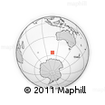 Outline Map of the Area around 55° 41' 33" S, 107° 10' 30" E, rectangular outline