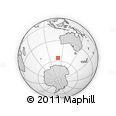 Outline Map of the Area around 55° 41' 33" S, 110° 34' 29" E, rectangular outline