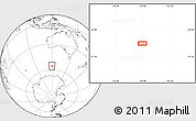 Blank Location Map of the area around 55° 41' 33" S, 119° 55' 30" E
