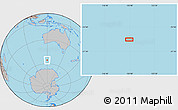Gray Location Map of the area around 55° 41' 33" S, 119° 55' 30" E