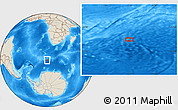 Shaded Relief Location Map of the area around 55° 41' 33" S, 11° 7' 30" E