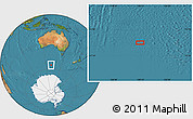 Satellite Location Map of the area around 55° 41' 33" S, 130° 7' 30" E