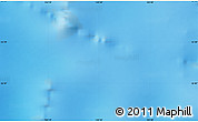 Physical Map of the area around 55° 41' 33" S, 144° 34' 29" E