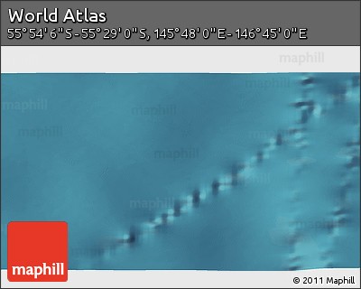 Satellite 3D Map of the Area around 55° 41' 33" S, 146° 16' 30" E