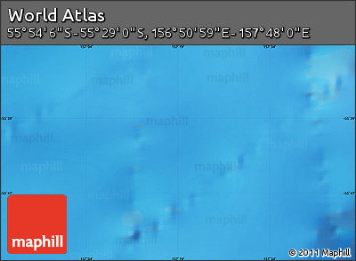 Physical Map of the Area around 55° 41' 33" S, 157° 19' 29" E