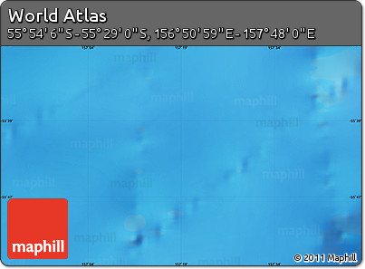 Physical Map of the Area around 55° 41' 33" S, 157° 19' 29" E
