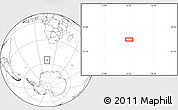 Blank Location Map of the area around 55° 41' 33" S, 15° 22' 30" E