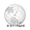 Outline Map of the Area around 55° 41' 33" S, 163° 16' 30" E, rectangular outline