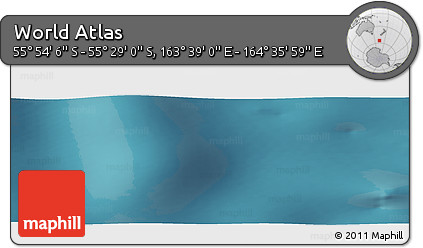 Satellite Panoramic Map of the Area around 55° 41' 33" S, 164° 7' 30" E