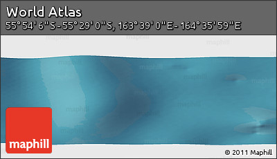Satellite Panoramic Map of the Area around 55° 41' 33" S, 164° 7' 30" E