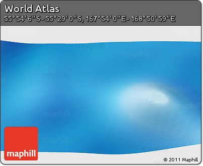 Physical 3D Map of the Area around 55° 41' 33" S, 168° 22' 30" E