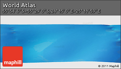 Physical Panoramic Map of the Area around 55° 41' 33" S, 24° 43' 30" E