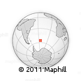 Outline Map of the Area around 55° 41' 33" S, 24° 34' 30" W, rectangular outline