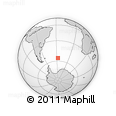 Outline Map of the Area around 55° 41' 33" S, 27° 7' 30" W, rectangular outline