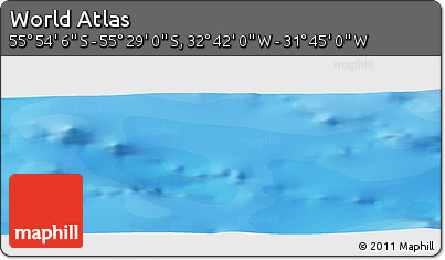 Political Panoramic Map of the Area around 55° 41' 33" S, 32° 13' 30" W
