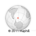 Outline Map of the Area around 55° 41' 33" S, 33° 55' 29" W, rectangular outline