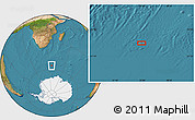 Satellite Location Map of the area around 55° 41' 33" S, 34° 55' 29" E