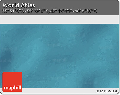 Satellite 3D Map of the Area around 55° 41' 33" S, 47° 40' 29" E
