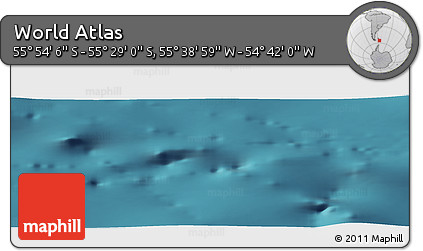 Satellite Panoramic Map of the Area around 55° 41' 33" S, 55° 10' 29" W