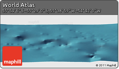 Satellite Panoramic Map of the Area around 55° 41' 33" S, 55° 10' 29" W