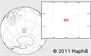 Blank Location Map of the area around 55° 41' 33" S, 57° 1' 29" E