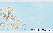 Shaded Relief 3D Map of the area around 55° 41' 33" S, 67° 4' 29" W