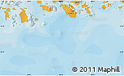 Political Map of the area around 55° 41' 33" S, 68° 46' 30" W