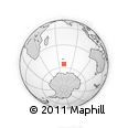 Outline Map of the Area around 55° 41' 33" S, 71° 28' 29" E, rectangular outline