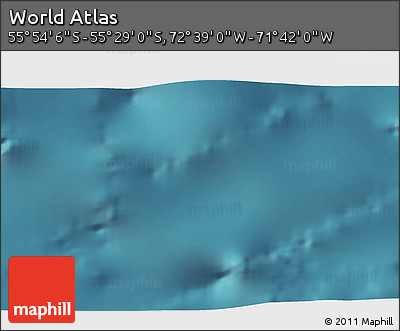 Satellite 3D Map of the Area around 55° 41' 33" S, 72° 10' 30" W