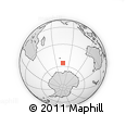 Outline Map of the Area around 55° 41' 33" S, 75° 43' 29" E, rectangular outline
