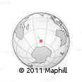 Outline Map of the Area around 55° 41' 33" S, 76° 34' 29" E, rectangular outline