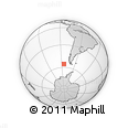 Outline Map of the Area around 55° 41' 33" S, 84° 55' 30" W, rectangular outline