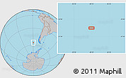Gray Location Map of the area around 55° 41' 33" S, 89° 10' 30" W
