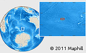 Shaded Relief Location Map of the area around 55° 41' 33" S, 93° 34' 29" E