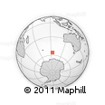 Outline Map of the Area around 55° 41' 33" S, 93° 34' 29" E, rectangular outline