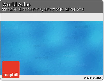Physical 3D Map of the Area around 55° 41' 33" S, 94° 25' 30" E