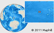 Shaded Relief Location Map of the area around 55° 41' 33" S, 94° 25' 30" E